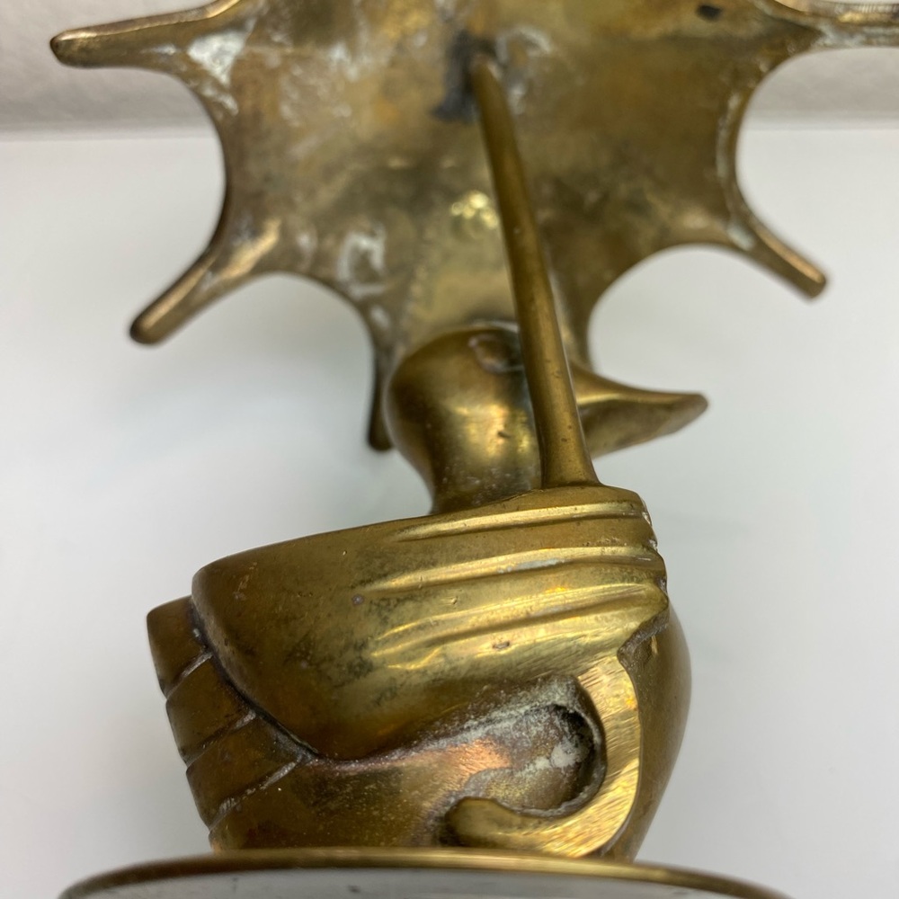 Vintage Duck with Umbrella Brass Figurine Made in India - Picture 8 of 16